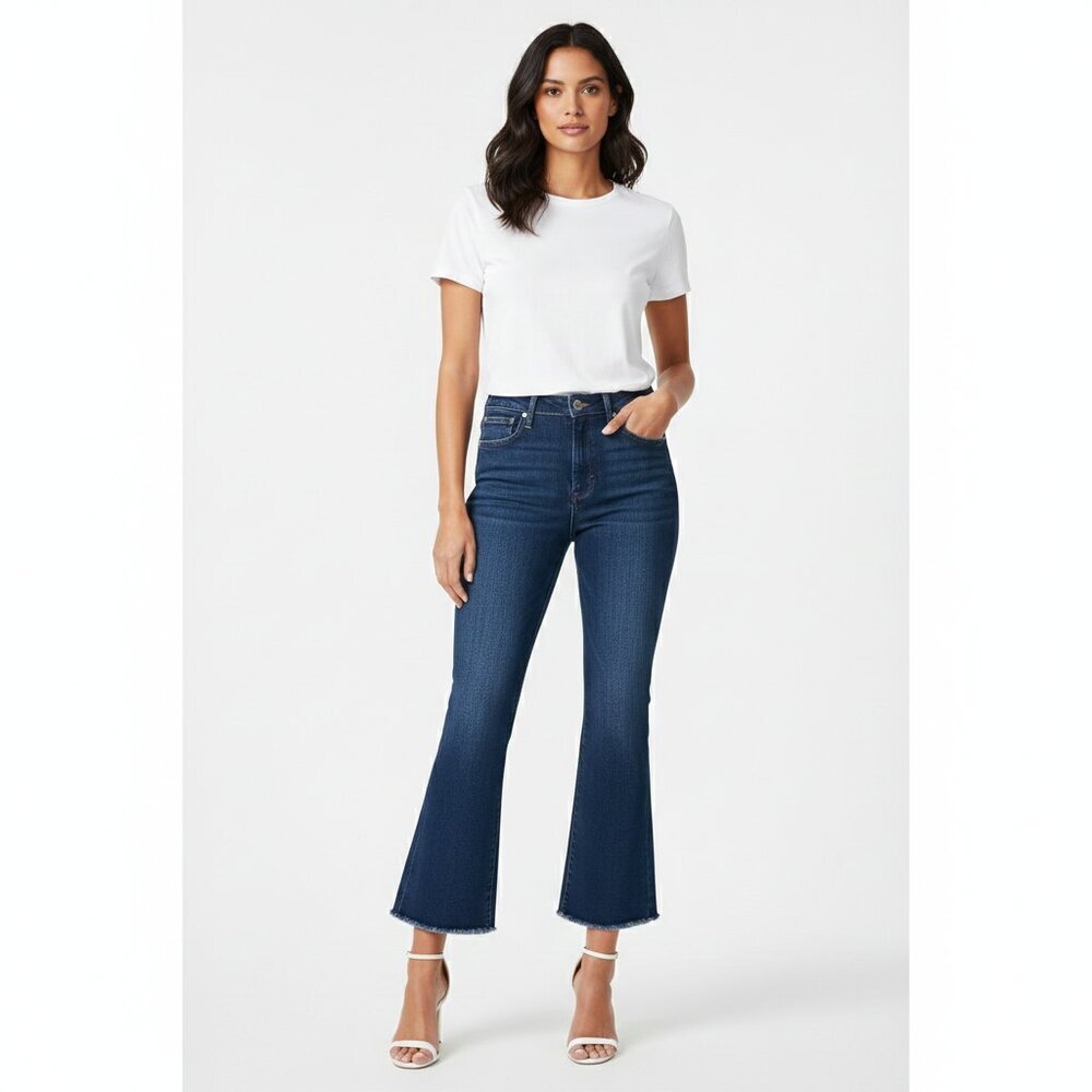 *Frame Denim Deep Indigo Le Crop Boot Jeans – 27